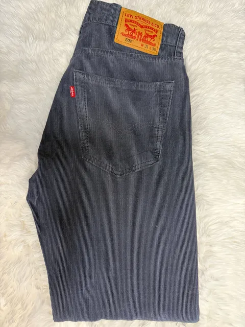 Levi's 502 Corduroy Pants 31x30 Blue Tapered
