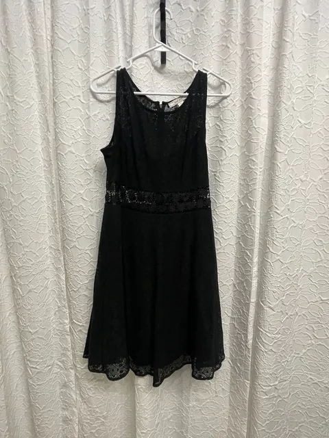 Adam Levine Lace Dress Size L Black Cutout Fit And Flare Mini