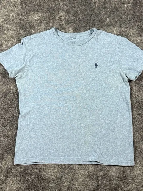 Polo Ralph Lauren T-Shirt Size M Blue Heather Short Sleeve Logo