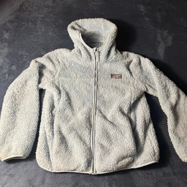 Eddie Bauer Sherpa Fleece Hoodie Size youth  L (14) Light Blue Jacket
