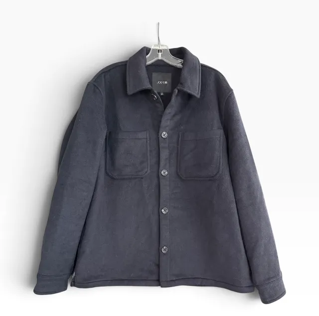 Joe's Jeans Overshirt Size M True Navy Wool-Blend Button-Up