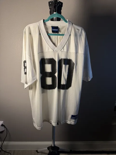Adidas Football Jersey Size XL White 80 Number