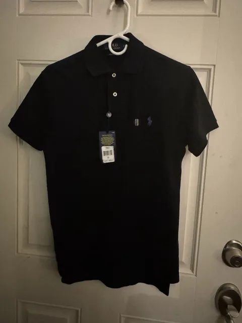 NWT Polo Ralph Lauren Slim Fit Polo Shirt Size S Black