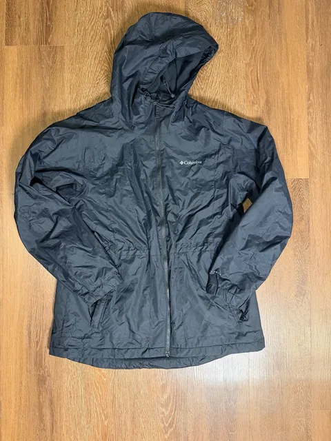 Columbia Hooded Rain Jacket Black