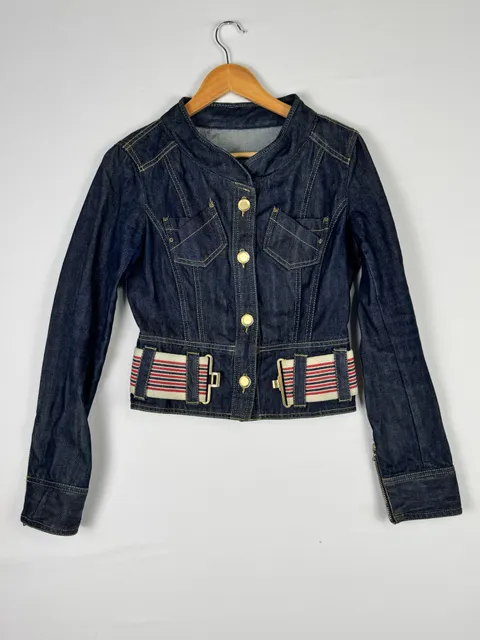TRF Jeans Denim Jacket Size M Blue Cotton