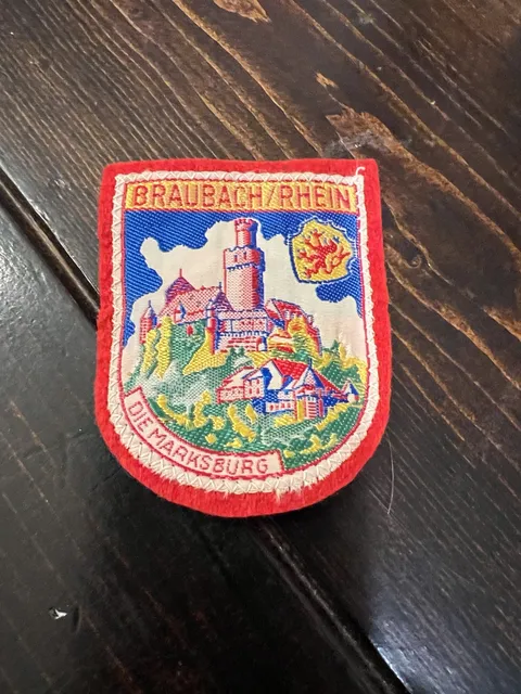 Braubach Rhein Die Marksburg Vintage Embroidered Patch
