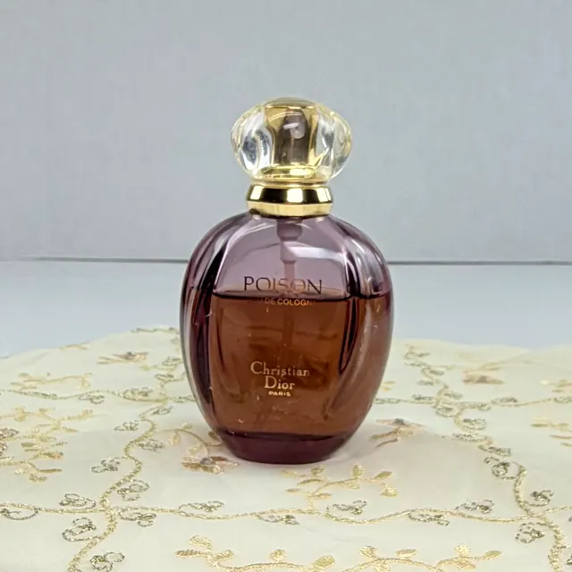 Vintage Christian Dior Poison Eau De Cologne 1.7 Fl Oz 