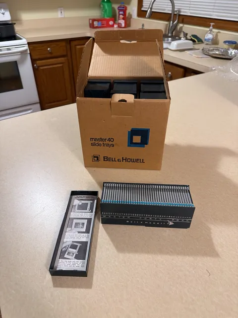 Bell & Howell Master 40 Slide Trays Box Set of 6