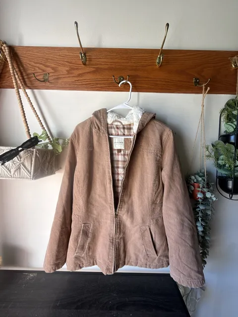 Perfect Fall 🍁 Corduroy Sherpa Jacket Size M Brown
