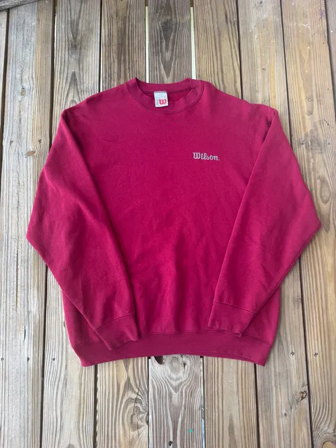 Wilson Crewneck Sweatshirt Size XXL Red Embroidered Logo Made In USA