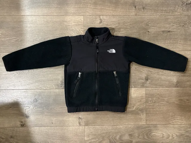 The North Face Denali Fleece Jacket Size 3T Black Full Zip Toddler