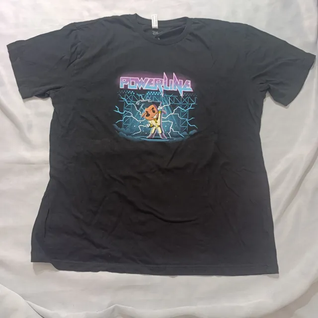Teeturtle Disney Powerline T-Shirt Size XL Black