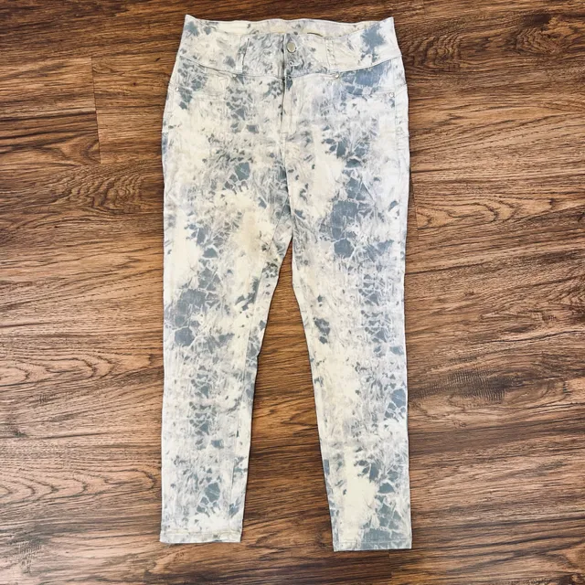 Seven7 Acid Wash Denim Skinny Jeans Blue White