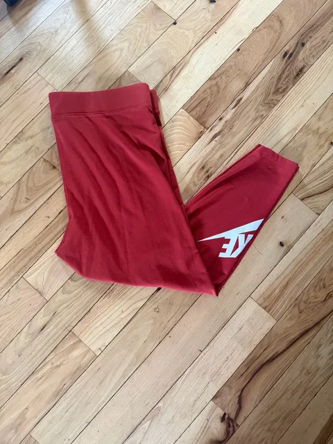 Nike Futura Graphic Leggings Size 2X Red White Logo Stretch