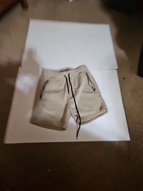 Brooklyn Cloth Sweat Shorts Size S Tan Drawstring Activewear Pockets