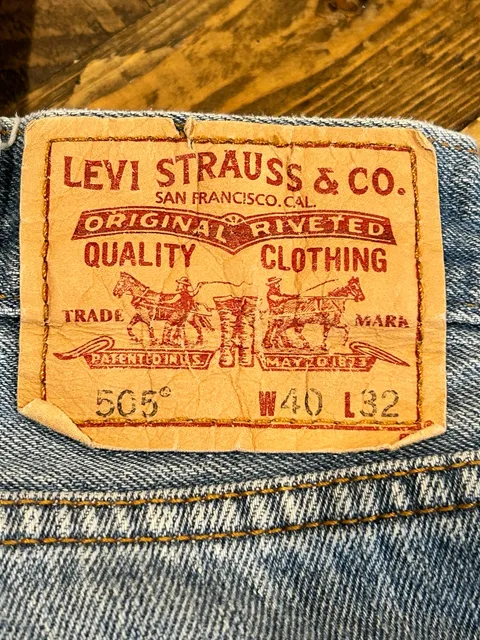 Levi's 505 Regular Fit Jeans 40x32 Blue Denim Regular Straight