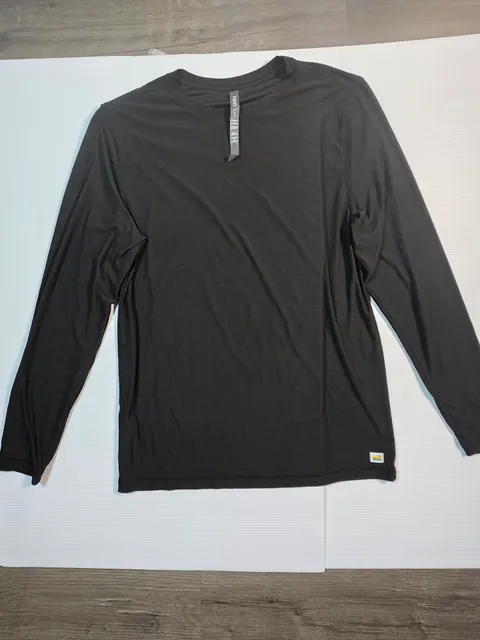 Vuori Long Sleeve Shirt Size L Black Crewneck Athletic Top