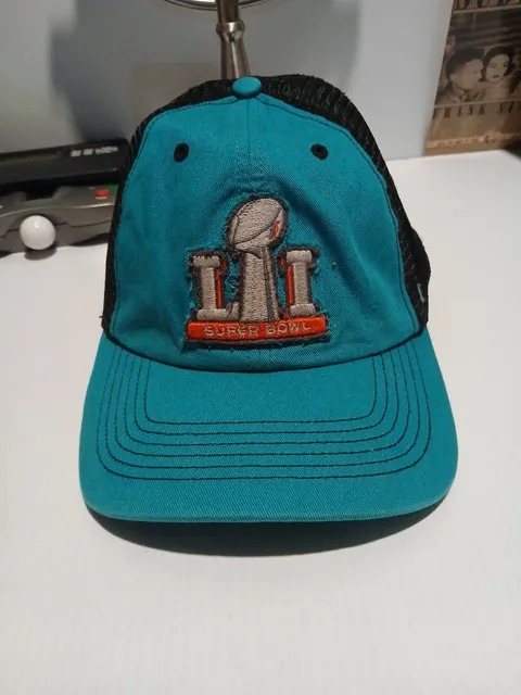 47 Brand Super Bowl LII HTX Trucker Hat OSFA Blue Black Mesh