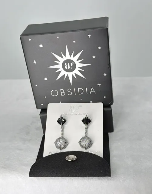 BP Obsidia Supernova Drip Earrings Lab-Created Onyx Sandstone Hematite