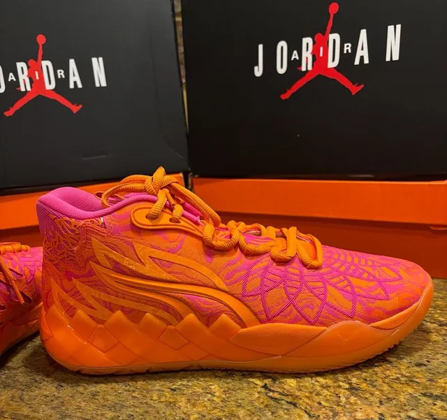 Puma MB.01 Mash-Up Size 13 Rickie Orange Ravish Basketball Shoes