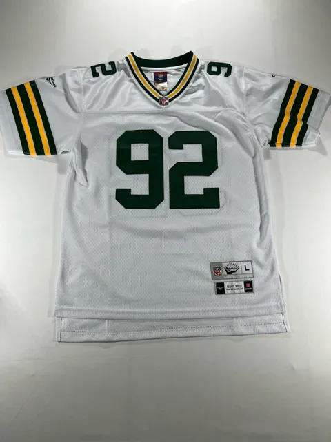 Reebok Reggie White Green Bay Packers 1996 Jersey Size L (14/16) White