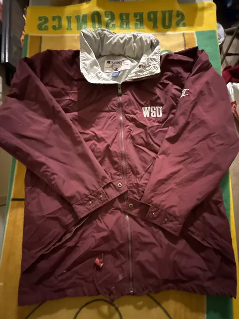 Champion WSU Windbreaker Jacket Maroon