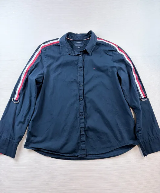 Tommy Hilfiger Women’s Shirt Flag on Long Sleeve Button Down Size Adult ...,