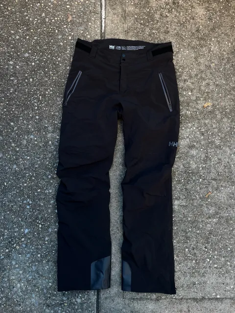 Helly Hansen Ski Snow Pants Size L Black Waterproof uInsulated men’s 