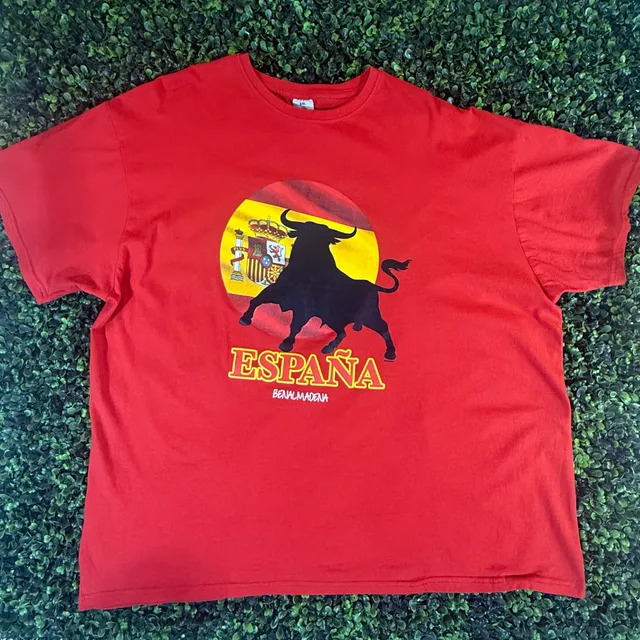 Texmania Espana Bull T-Shirt Size SXL Red Benalmadena Souvenir
