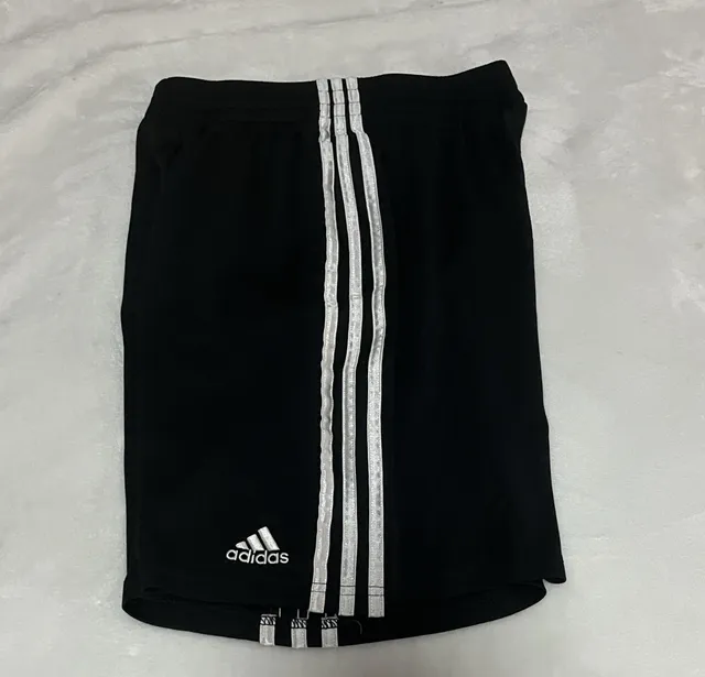 Adidas Athletic Shorts Size L (14/16) Black 3-Stripes