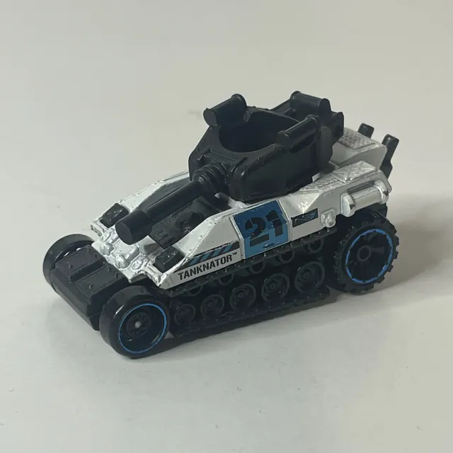 Hot Wheels Tanknator Tank White Diecast Toy Car