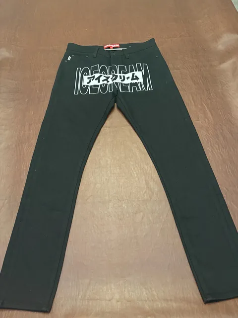 Billionaire Boys Club Icecream Jeans Size 34 Black Cone Graphic
