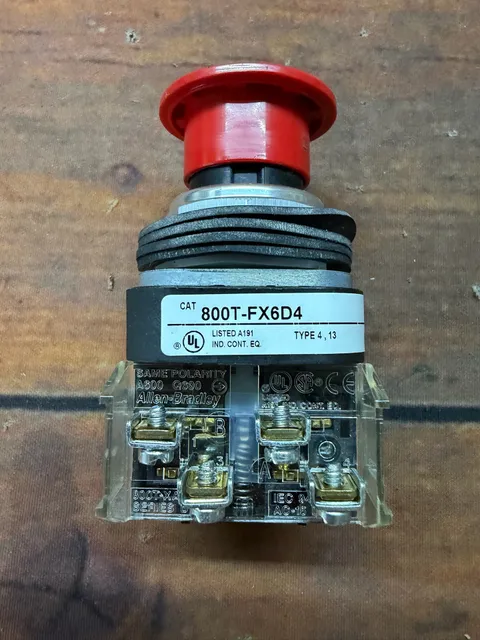 Allen-Bradley 800T-FX6D4 30mm Emergency Stop Push-Pull Switch