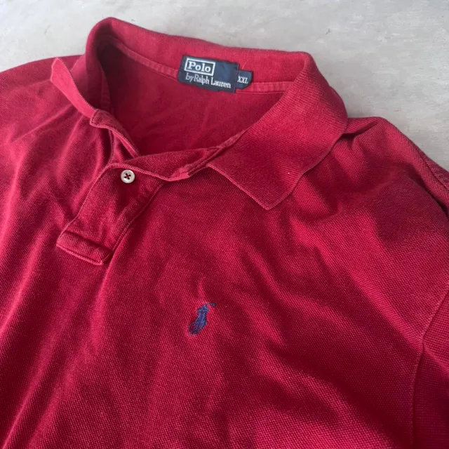 Polo Ralph Lauren Long Sleeve Polo Size XXL Burgundy Cotton