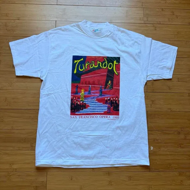 Hanes Vintage 1993 San Francisco Opera Turandot T-Shirt Size Large
