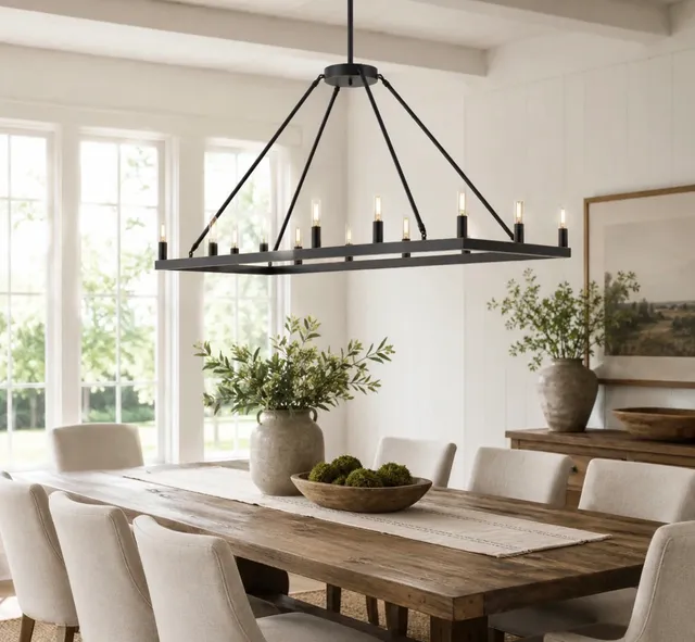 Zanas 12-Light Bronze Chandelier Alva Collection