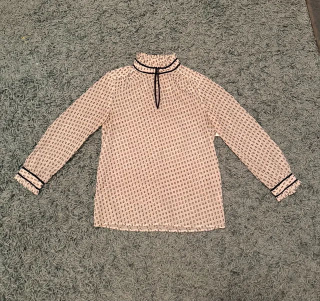 J.Crew Ruffled Blouse Size 2 Dot Print