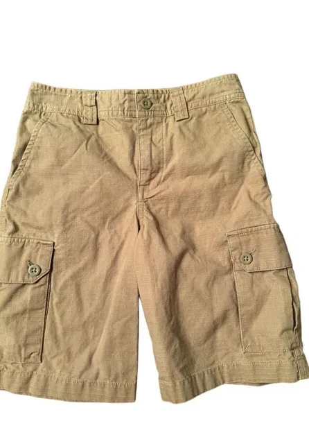 Polo Ralph Lauren Cargo Shorts Size 10 Khaki Ripstop Cotton youth h1606