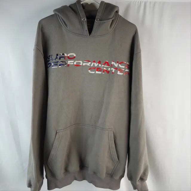 Euro Performance Center Hoodie Size XXL Gray USA Flag Logo Pullover