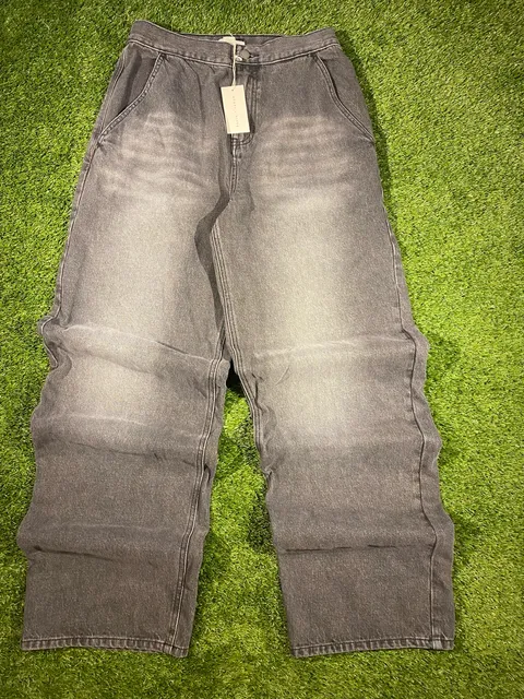 Basin + Range Wide Leg Jean Size 28 Black Washed Denim