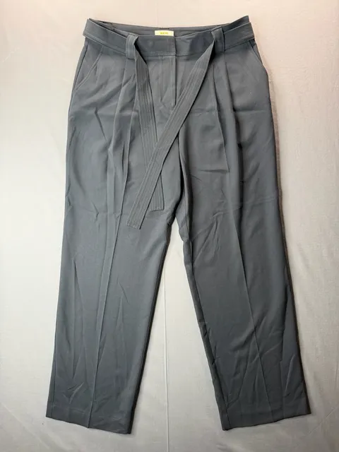 Maeve by Anthropologie Pleated Tie Belt Dress Pants Black US 12