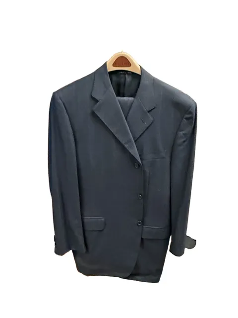 Canali Suit Size 60 L Navy Wool