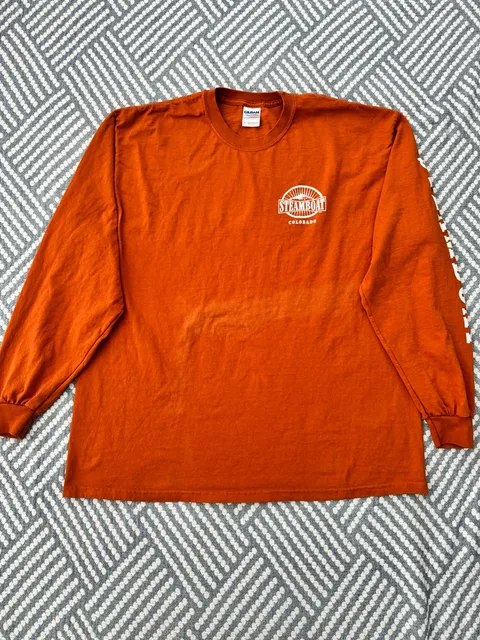Gildan Steamboat Colorado Long Sleeve T-Shirt Size XL Orange
