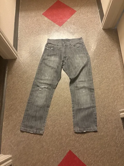 Southpole Grey Relaxed Straight Denim Jeans