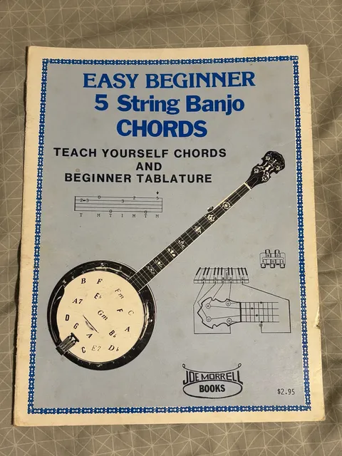 Joe Morrell Books Easy Beginner 5 String Banjo Chords Instruction Book
