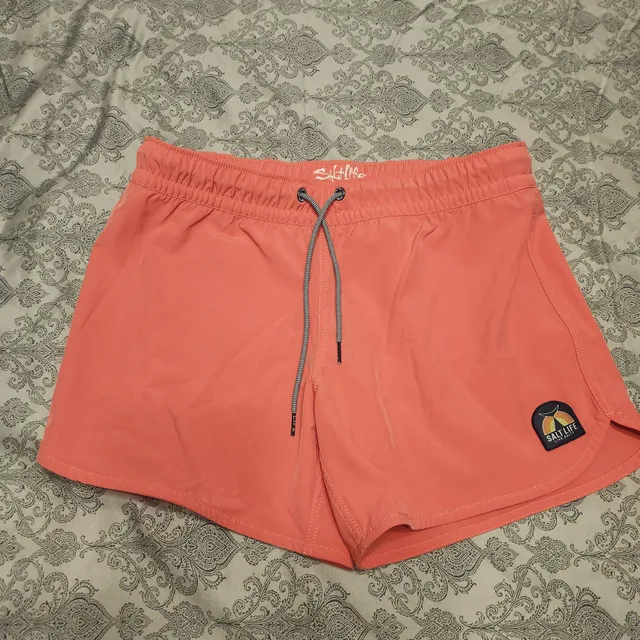 Salt Life Good Daze Volley Shorts Size Med Coral Pink