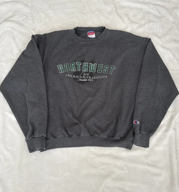 Champion Northwest Sweatshirt Size XL Grey Crewneck
