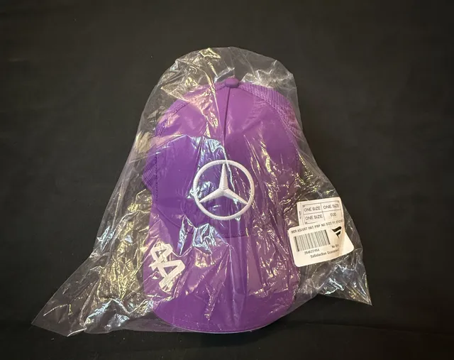 Mercedes AMG Petronas F1 Lewis Hamilton 44 Trucker Cap Hat Purple New