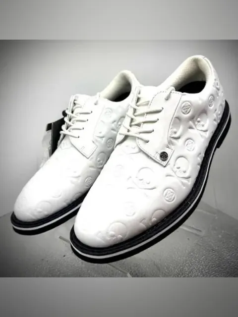 G/FORE Gallivanter Debossed Skull & T's Leather Spikeless Golf Shoes
