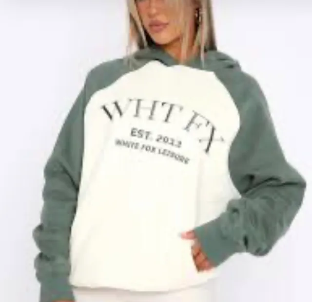 White Fox Boutique Wht Fx Hoodie Green Cream